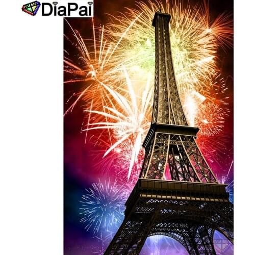 DIAPAI 100% Full Square/Round Drill 5D DIY Diamond Painting "Tower scenery" Diamond Embroidery Cross Stitch 3D Decor A19375