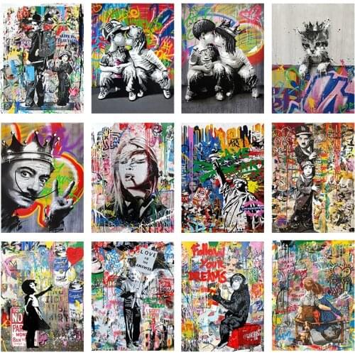 Street graffiti art "follow your dream" canvas painting abstract art posters and prints modern bedroom home wall decor cuadros