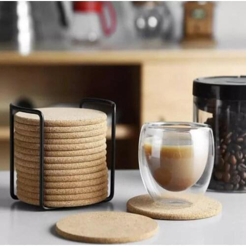 Natural Round Wooden Slip Slice Cup Mat 8/16PC Coaster Tea Coffee Mug Drinks Holder For DIY Tableware Decor Durable Pad