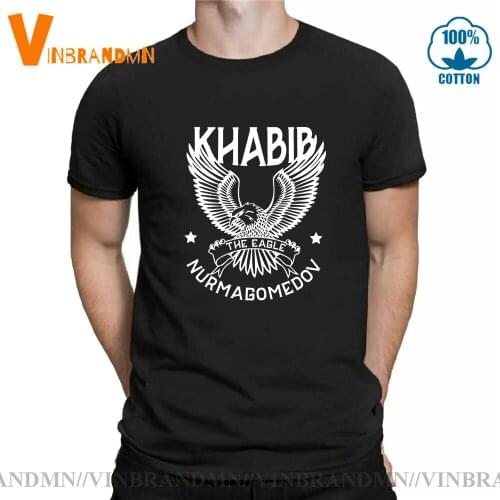 Pure Cotton Short Sleeve Tee shirt Khabib Time Mens T Shirt Casual Summer Male Fighter Tshirt Khabib Nurmagomedov T-shirt Conor