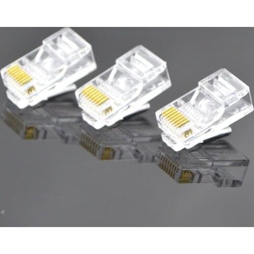 1000CS New RJ45 CAT5 Network Connector 8P8C Five Types RJ45 Unshielded Crystal Head 3.5 Trigeminal Thick Pure Copper Wholesale