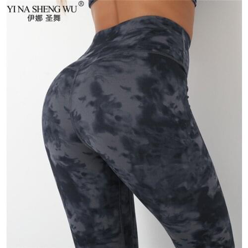 Naked High Waist Tight Fitness Yoga Pant Elastic Energy Tight Gym Wear Workout Leggings Sports Gym Legging Fitness Tie-Dye Pants