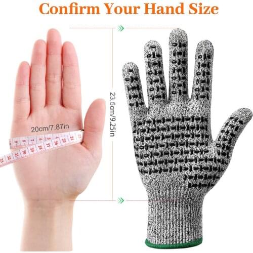 Cut Resistant Gloves Size Medium Food Grade Kitchen Safety Gloves with Anti-Slip Silicone for Kitchen Gardening