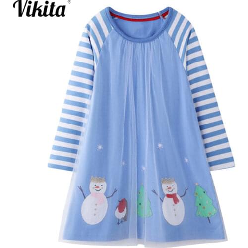 Toddler Girls Dress Christmas Costume Princess Party Dresses Kids Clothing Long Sleeve Cotton Unicorn Dress Baby Girl Clothes