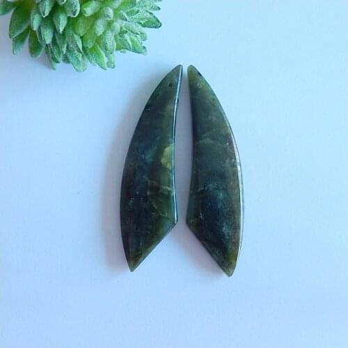Natural Semi-precious stones, Jewelry accessories Canada Jade Earrings Beads,50x14x4mm,10g