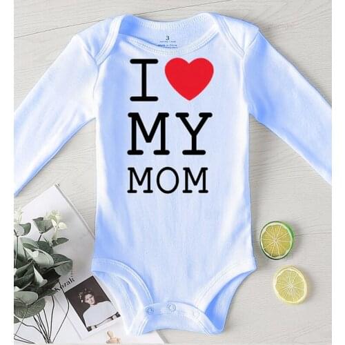 Ropa De Recien Nacido New Born Baby Clothes Girls Outfits Summer Infant Romper I Love My Mom Letter Printed Children Jumpsuits