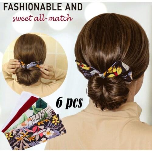 New Chiffon Bowknot Elastic Hair Bands For Women Girls Solid Color Scrunchies Headband Hair Ties Ponytail Holder Hair Accessorie