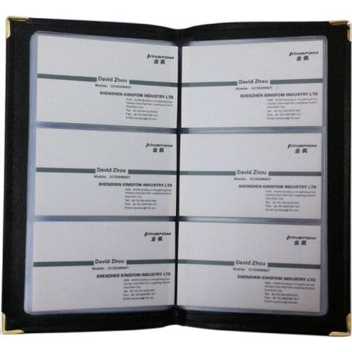 Large Capacity PU Leather Business Card Holder Book ID Card Case Portable Business Name Card Book