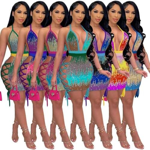 VAZN Top Quality 2021 Sleeveless Strap Party Cocktail Short Dress Women Elegant Fashion Dress Slim Dress Club Birthday Dress