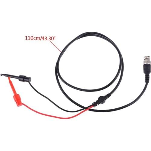 1.1M 3.61ft BNC Oscilloscope Test Probe Dual Hook Clip Male Plug Cable Lead Wire Connector