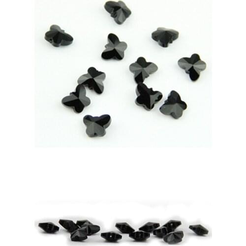 Top Quality Free Shipping Diy 1000pc Black14mm Lovely Butterfly Crystal Chandelier Beads,Home Curtain Lamp Lighting Strand Decor