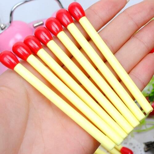 5PCS New Novelty Cute Matchstick Ballpoint Pen Mini Pens Kawaii Stationery Canetas Escolar Material Supplies Papelaria