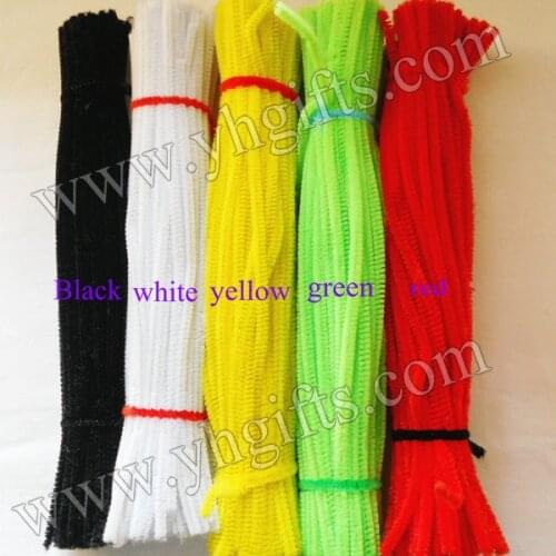 500PCS/LOT,5 color chenille stems pipe cleaners,Craft sticks,Plush sticks,Craft material,0.6x30cm,Freeshipping,Wholsale