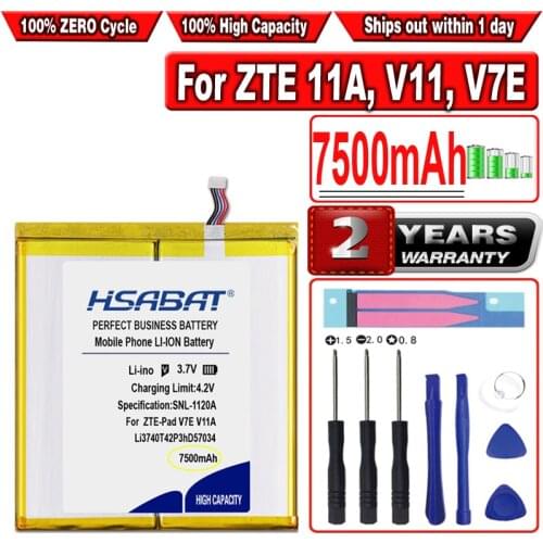 HSABAT 7500mAh LI3768T42P5HC8B645 Battery for ZTE V11 V11A V7E tablet PC
