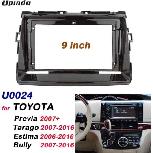2 Din 9 Inch Car Radio installation DVD GPS mp5 Plastic Fascia Frame for TOYOTA Previa Estima Tarago Bully 2006-2016 Dash