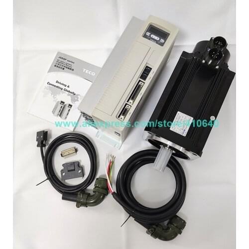 Genuine TECO 3KW Servo Motor JSMA-MB30ABK01 and Servo Motor Drive JSDA-75A3 with 42.96 Peak Torque