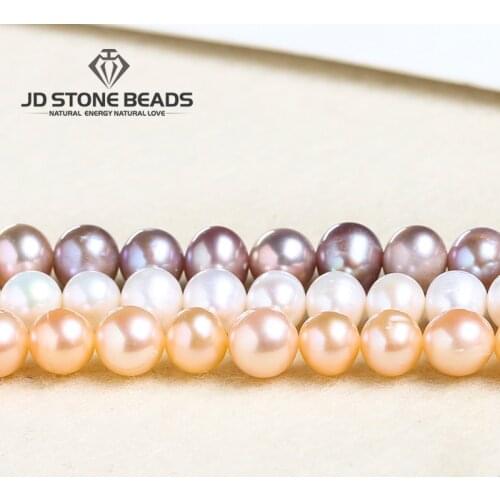 3A Natural Pearl Beads Oval Shape Spacer Loose Beads For Jewelry Making Beadwork DIY Bracelet Accessories 2-12MM