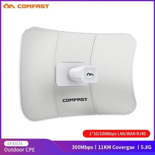 COMFAST 11KM 300Mbps 5.8G Outdoor Long Range Wireless AP Bridge WIFI CPE Access Point 24dBi Antenna WI-FI Nanostation CF-E317A