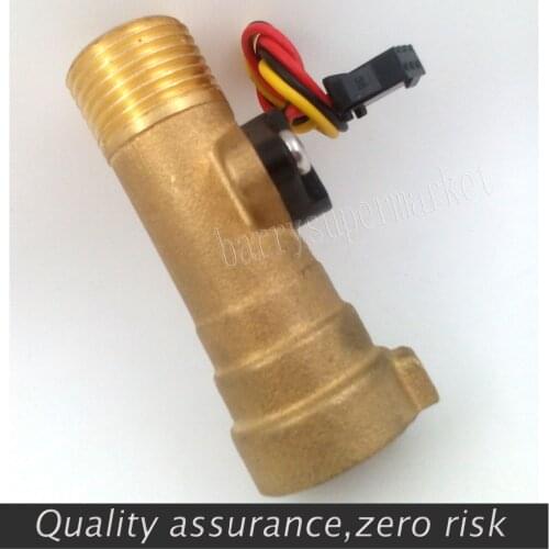 Electronic Flow Meter Electronic Flow Sensor 0.3-10L/M for solar water heater water flow meter G1/2 YF-B8 Magnetic valve