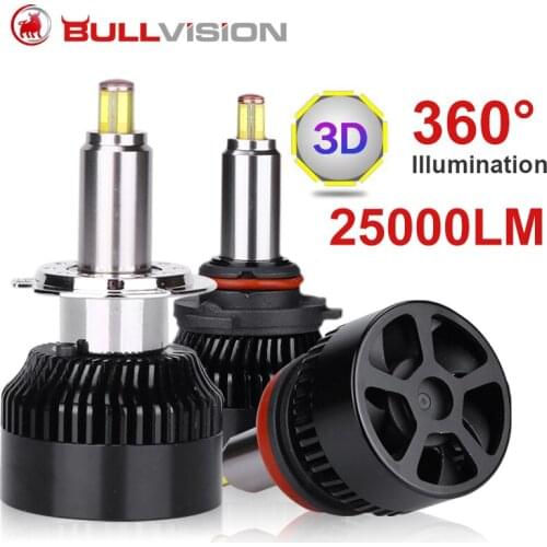 H1 LED H7 LED 25000LM H8 HB3 9005 HB4 H11 Canbus 360 degree Led Headlights Bulbs 9012 HIR2 12sides 80W high powerAuto Lamp