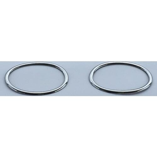 Chrome Front Fog Light Circle Lamp Trim Molding Garnish Frame Accessories For Nissan Qashqai/Dualis J10 2010 2011 2012 2013 2014