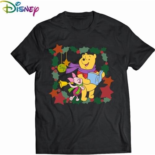 Cute Winnie The Pooh and His Friends Printed Cartoon Printed T-shirts Women Short Sleeves Harajuku Leisure Girl Tshirt Dropship