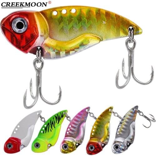 Beautiful Swimming Full Metal Mini VIB with Spoon Fishing Lure 7.5g 12g Hard Bait Vibration Spinner Sinking Bait Fishing Tackle