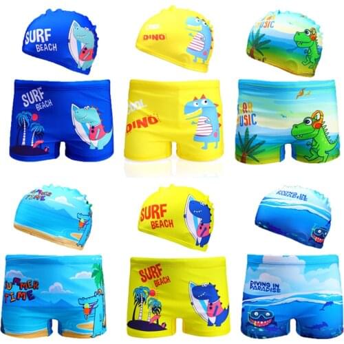 New 2020 Boys Swimwear Cute Dinasaur Swimming Trunks For Children Boys 2-8years Boys Trunk Summer Beachwear Boys Swimsuit 1042