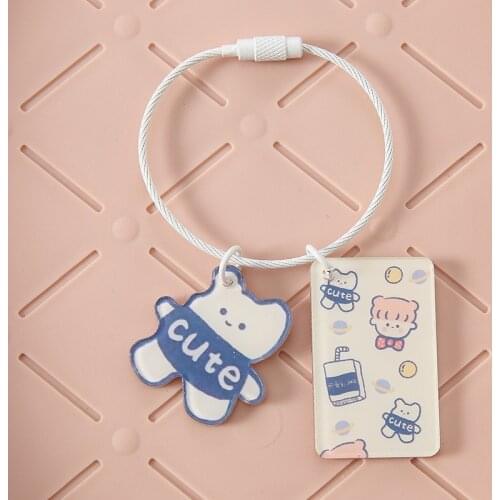 Cartoon Acrylic Keychain Two-piece Set Student Creative Matching Accessories Creative Keychain Small Gift Anime Keychain