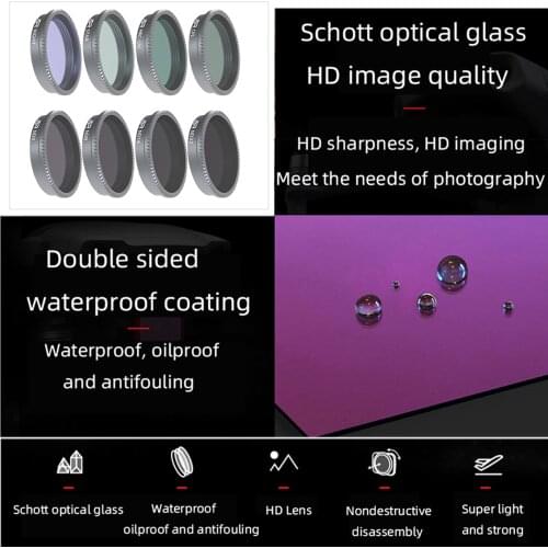 Lens Filter Set UV CPL Polarizing ND4 ND8 ND16 ND32 STAR Fit for Insta360 GO 2 Action Camera Accessories 1 Pack