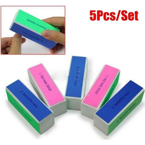5Pcs/Set Popular Nail Art Manicure Durable Buffing Sanding Files Block Pedicure Manicure Care Sanding File Pedicure DIY Tool Kit
