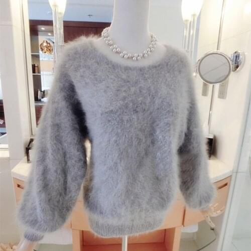 New pure mink cashmere sweater women 100% mink cashmere pullovers knitted autumn winter sweater make big size tbsr295