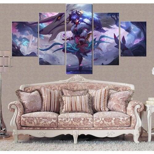 New Spirit Blossom Skins of Kindred Video Game Poster Eternal Hunters League of Legends Canvas Wall Picture Home Decor