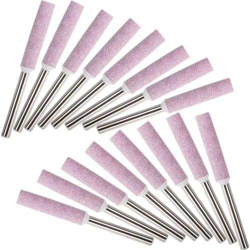 Big deal 16Pcs Chainsaw Sharpener Grinding Stones 4.8mm Sharpening Tool Stones Burr Chain Saw Grindstone File Replacement Tools