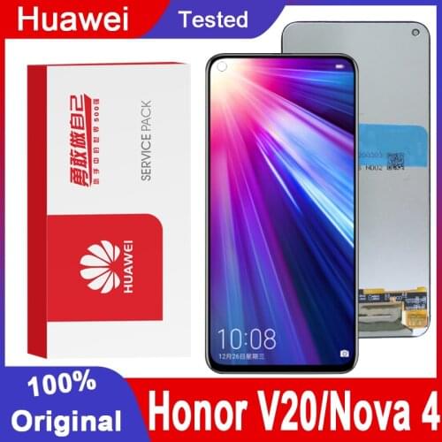 Original 6.4" Display for Huawei Honor V20 LCD Honor View 20 Display Touch Screen Digitizer Assembly for Huawei Nova 4 Screen