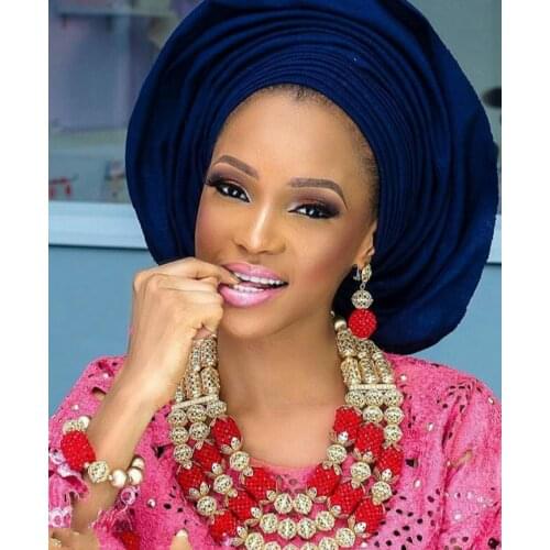 Superior Red African Beads Wedding Jewelry Sets Princess Women Jewelry Sets Dubai Gold Events Occassion Beads Free Ship WE038