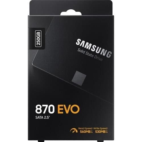 Samsung 870 Evo 250GB 560MB-530 MB/s Sata 2.5 "SSD (MZ-77E250BW)