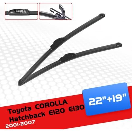 CELANOVA Car Wiper Blade For Toyota COROLLA Hatchback E120 E130 2001-2007 19"+22" Windscreen Windshield Rubber Wiper