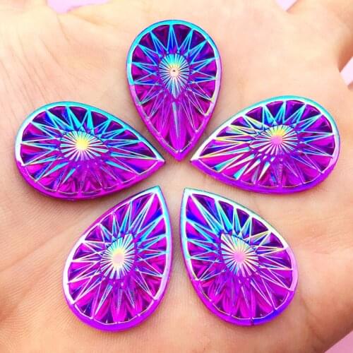 20*30mm Tear Drop Rhinestones Crystals Resin Flatback glitter for DIY accessory 48pcs/lot -B891*4