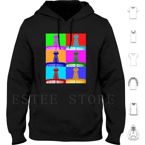 Funky Tesla Tower Hoodies Long Sleeve Nikola Tesla Tesla Wardenclyffe Tesla Tower Free Energy Electricity