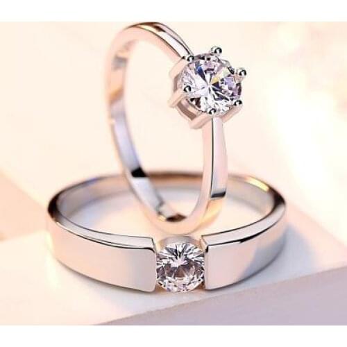 Unique Popular Couple S925 Sterling Silver Rings for Men Women Exquisite Luxury Fine Jewelry Engagement Wedding Proposal Elegant