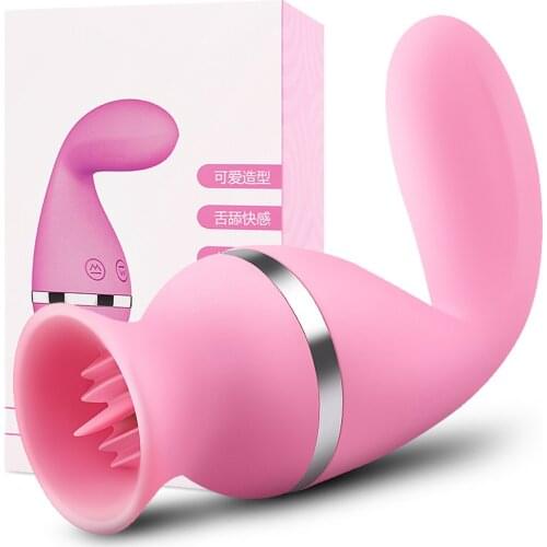 Vibrator Sex Toy for Women 8 Modes Clitoris Stimulator G-spot Massager Oral Sex Tongue Vibrator USB Rechargeable Nipple Sucker