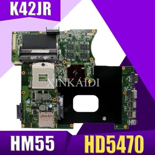 XinKaidi K42JR Laptop motherboard For ASUS k42j K42JZ K42JB K42JY X42J K42JE Laptop Mainboa tested intact REV: 2.0 HM55 HD5470