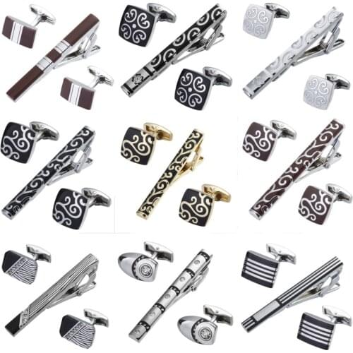 2017 new Brand new French style shirt cuff Cufflinks high-quality 14 anchor Sax Enamel Cufflinks tie clip set free shipping
