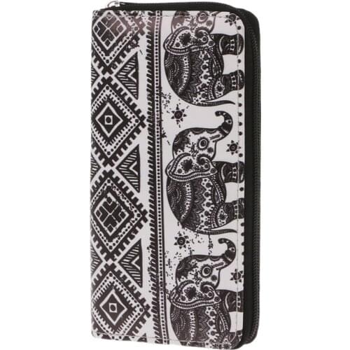 1PC Women Clutch Long Wallet Credit Card Holder Lady Purse Handbag Cartoon Elephant Wallet