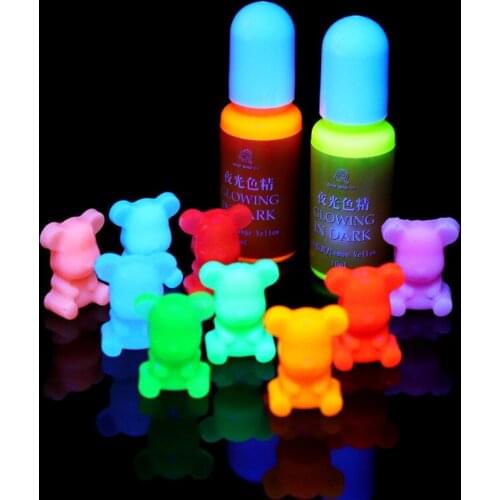 10g/Bottle UV Resin Glow In Dark Pigment DIY Handmade Art Crafts Coloring Dye Colorant Luminous Pigments for Toning