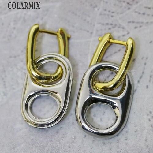 10 pairs multi kinds drop earrings Easy pull ring dangle earrings mix metal color design fashion earrings for women 51119
