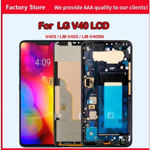 10-Touch Original LCD For LG V40 ThinQ V405QA7 LCD Screen Digitizer Assembly For V405UA V405TAB V405UA0 LCD Screen