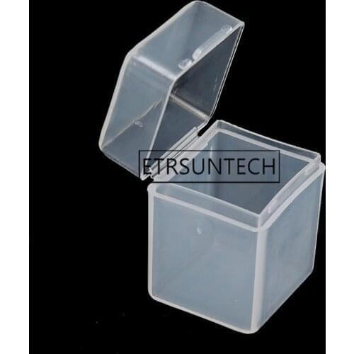 1940pcs With Lid Small Square Plastic Clear Transparent Collection Container Case Storage Box Coin Capsules Holders