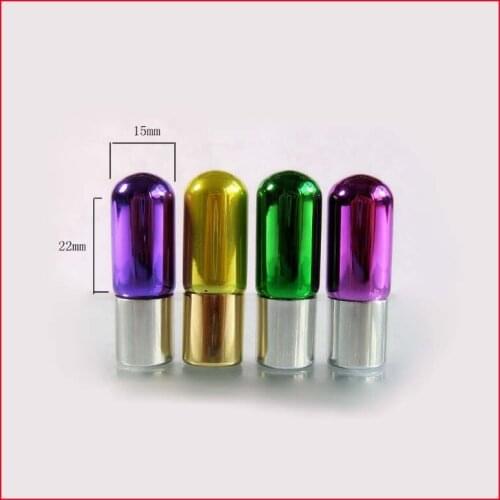 3ml UV plated glass roll on perfume atomizer sample bottles f essential oils refillable deodorant containers w silver lid